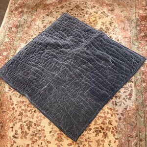 Pottery Barn Charcoal Gray Quilted pillow sham 26 x 26